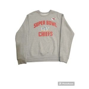 Kansas City Chiefs Gray Crewneck Sweater Men’s Size Medium